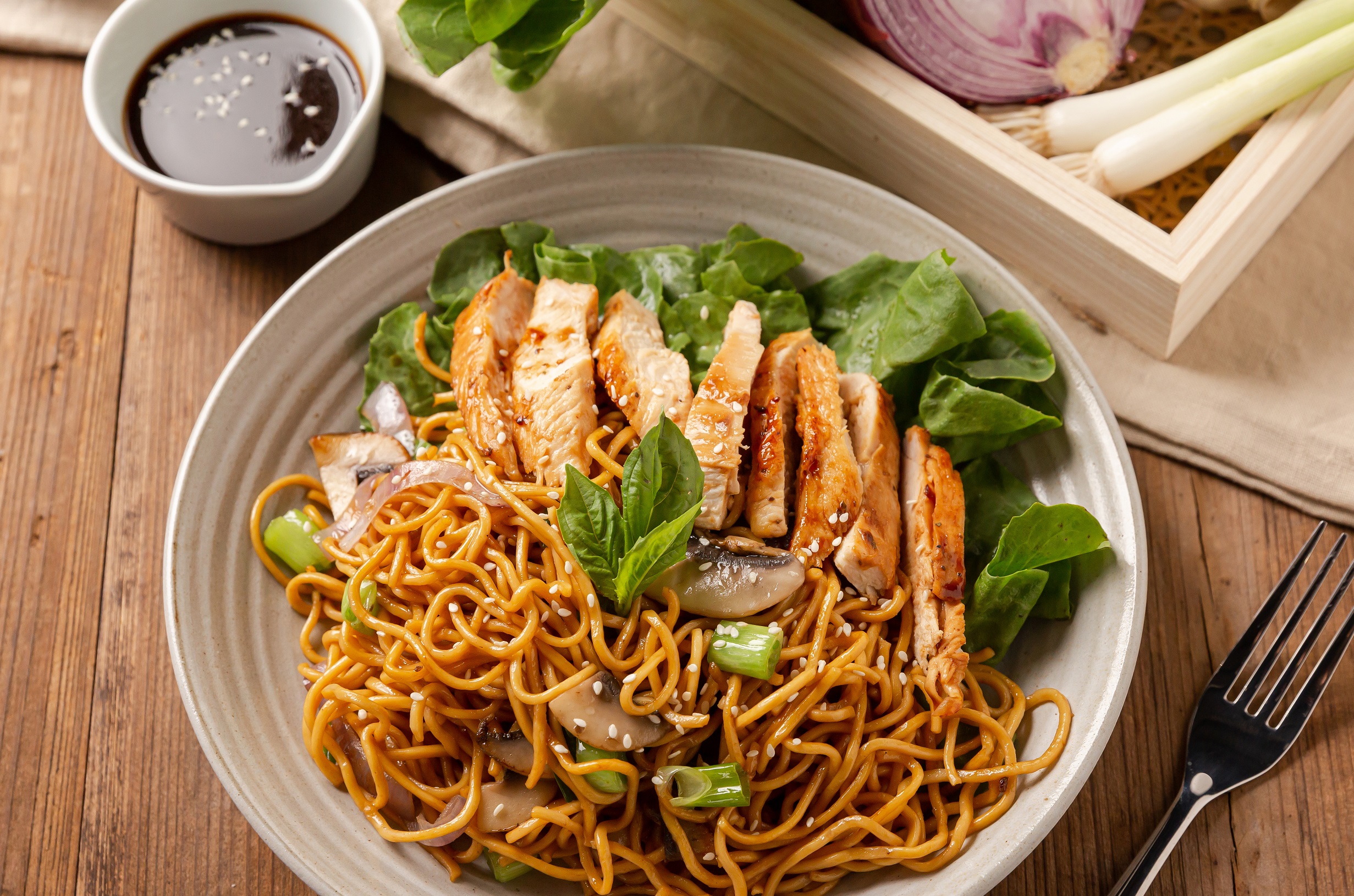 Chicken Yakisoba Salad